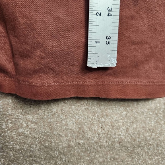 Forever 21 Brown Denim Plunging Neckline Cross Back Mini Dress Size 3X NEW - Picture 4 of 5